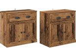 Syfax™ Sideboards Con Cassetto 2 Pcs Legno Vecchio 70 X 35,5 X 67,5 Cm