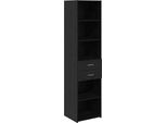 Syfax™ Credenza Rovere Nero 45 X 42,5 X 185 Cm Legno Multistrato