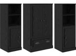 Syfax™ Credenza Con Cassetto 3 Pcs Rovere Nero Legno Multistrato