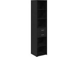 Syfax™ Credenza Rovere Nero 40 X 42,5 X 185 Cm Legno Multistrato
