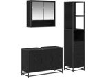 Syfax™ Set Di Mobili Per Il Bagno Con Cassetto 3 Pcs Legno Vecchio