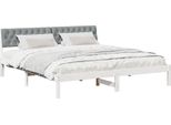 Syfax™ Struttura Del Letto Bianco E Grigio Chiaro 180 X 200 Cm