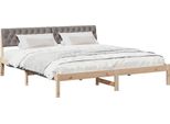 Syfax™ Struttura Del Letto Con Testiera Marrone E Taupe 180 X 200 Cm