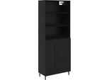 Syfax™ Credenza Con Cassetto Rovere Nero 69,5 X 34 X 180 Cm