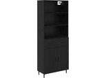 Syfax™ Credenza Con Cassetto Rovere Nero 69,5 X 34 X 180 Cm