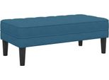 Syfax™ Panchina Con Cuscino Blu 113 X 57 X 39 Cm Velluto
