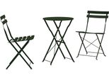 Syfax™ Set Bistro Pieghevole 3 Pcs Foresta Acciaio