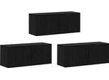 Syfax™ Set Mobile Tv Da Parete 3 Pcs Rovere Nero 100 X 34,5 X 40 Cm