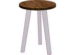 Syfax™ Piano Del Tavolo Marrone Scuro Ø 40 X 2,5 Cm
