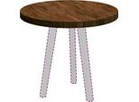Syfax™ Piano Del Tavolo Marrone Scuro Ø 60 X 4 Cm