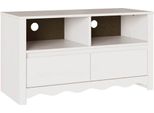 Syfax™ Mobile Tv Drammen Bianco 99 X 43 X 55 Cm Legno Massello Di Pino