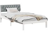 Syfax™ Struttura Del Letto Bianco E Grigio Chiaro 100 X 200 Cm