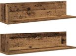 Syfax™ Mensole Da Parete 2Pz Legno Vecchio 75X16,5X16,5 Cm Truciolato