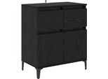 Syfax™ Credenza Con Cassetto Rovere Nero 60 X 35 X 70 Cm