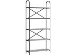 Syfax™ Libreria Grigio Sonoma 80 X 30 X 183 Cm Legno Multistrato