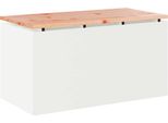 Syfax™ Panchina Da Giardino Bianco 80 X 40 X 43 Cm Acciaio
