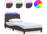 Syfax™ Giroletto Senza Materasso Hanko Marrone Scuro 100X200 Cm Tessuto