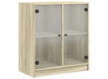 Syfax™ Mobile Con Ante In Vetro Rovere Sonoma 68X37X75,5 Cm