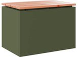 Syfax™ Panchina Da Giardino Oliver Verde 60 X 40 X 43 Cm Acciaio