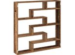 Syfax™ Mensola A Cubo Da Parete 7 Scomparti In Truciolato Legno Antico