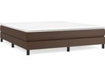 Syfax™ Struttura Letto A Rete A Molle Marrone 180X200 Cm In Pelle Finta
