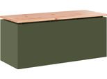 Syfax™ Panchina Da Giardino Oliver Verde 100 X 40 X 43 Cm Acciaio