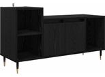 Syfax™ Mobile Tv Rovere Nero 100 X 35 X 55 Cm Legno Multistrato