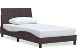 Syfax™ Giroletto Senza Materasso Hanko Marrone Scuro 100X200 Cm Tessuto