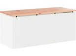 Syfax™ Panchina Da Giardino Bianco 100 X 40 X 43 Cm Acciaio