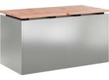 Syfax™ Panchina Da Giardino Argento 80 X 40 X 43 Cm Acciaio Zincato