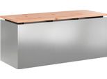 Syfax™ Panchina Da Giardino Argento 100 X 40 X 43 Cm Acciaio Zincato