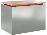 Syfax™ Panchina Da Giardino Argento 60 X 40 X 43 Cm Acciaio Zincato