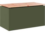 Syfax™ Panchina Da Giardino Oliver Verde 80 X 40 X 43 Cm Acciaio