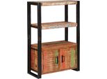 Syfax™ Libreria Con Porte Marrone Legno Recuperato Massello E Metallo