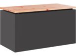 Syfax™ Panchina Da Giardino Nero 80 X 40 X 43 Cm Acciaio