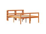 Syfax™ Giroletto Con Testiera Marrone Cera 120X200 Cm Massello Pino