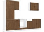 Syfax™ Set Mobili Da Cucina 7 Pz Kalmar Rovere Marrone In Truciolato
