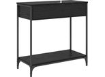 Syfax™ Tavolo Consolle Rovere Nero 75 X 34,5 X 75 Cm Legno Multistrato