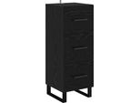 Syfax™ Credenza Con Cassetto Rovere Nero 34,5 X 34 X 90 Cm