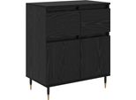Syfax™ Credenza Con Cassetto Rovere Nero 60 X 35 X 70 Cm