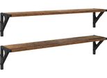 Syfax™ Scaffali Da Parete 2 Pcs Legno Vecchio 80 X 15 X 15,5 Cm