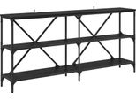 Syfax™ Tavolo Consolle Rovere Nero 160 X 30 X 75 Cm Legno Multistrato