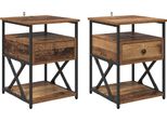 Syfax™ Armadio Da Notte 2 Pcs Legno Vecchio 40 X 42 X 55 Cm