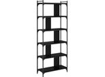 Syfax™ Libreria Rovere Nero 76 X 32 X 192 Cm Legno Multistrato