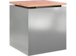 Syfax™ Panchina Da Giardino Argento 40 X 40 X 43 Cm Acciaio Zincato