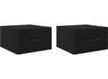 Syfax™ Armadio Da Notte Con Cassetto 2 Pcs Rovere Nero 35 X 35 X 20 Cm