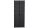 Syfax™ Armadio Da Giardino Nero 65X45X172 Cm In Rattan Pp
