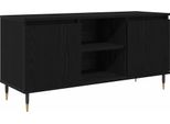 Syfax™ Mobile Tv Rovere Nero 104 X 35 X 50 Cm Legno Multistrato