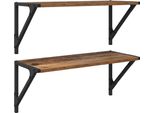 Syfax™ Scaffali Da Parete 2 Pcs Legno Vecchio 60 X 25 X 25,5 Cm