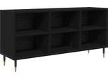 Syfax™ Mobile Tv Rovere Nero 103,5 X 30 X 50 Cm Legno Multistrato